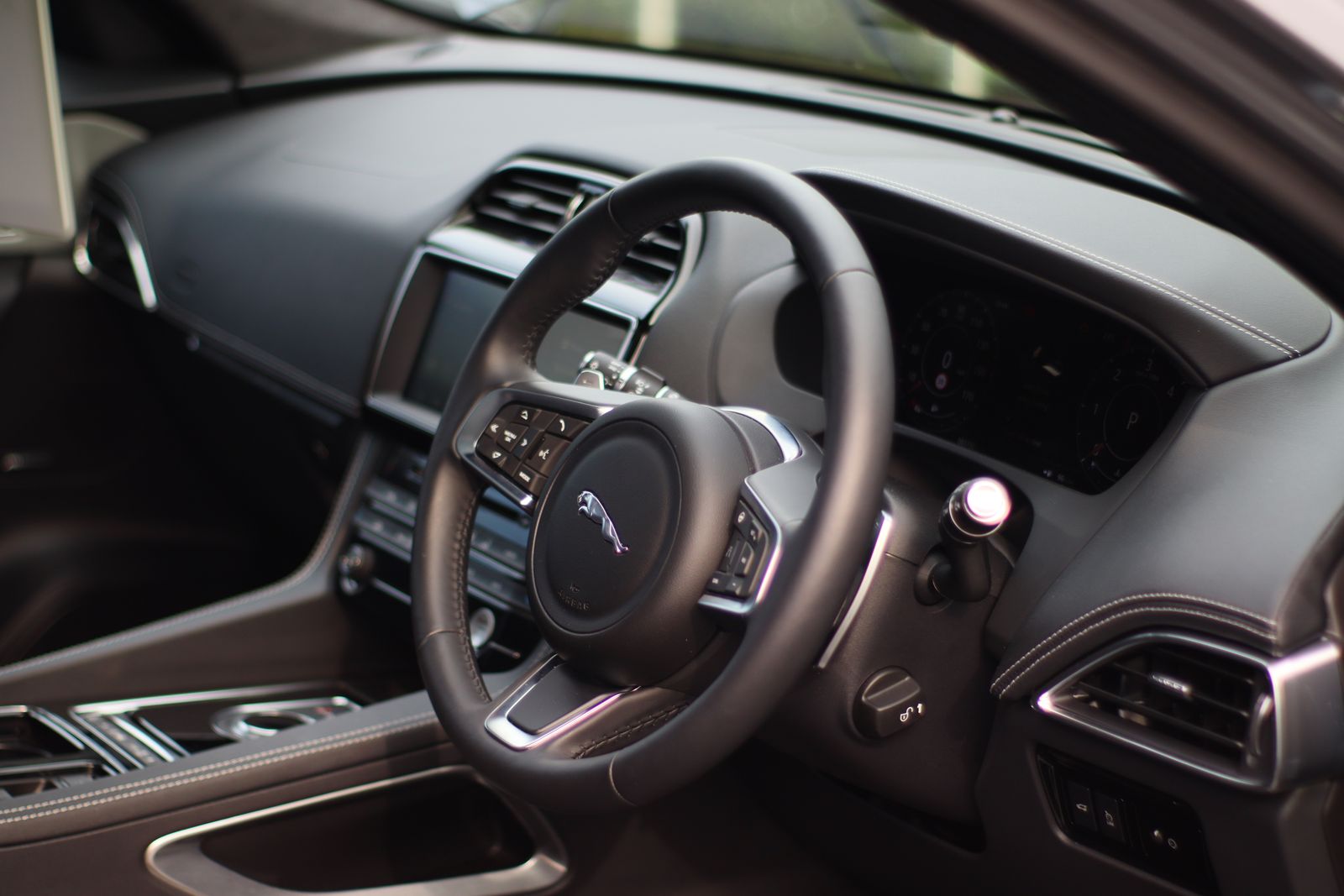 Luxury car interior after a studio detail